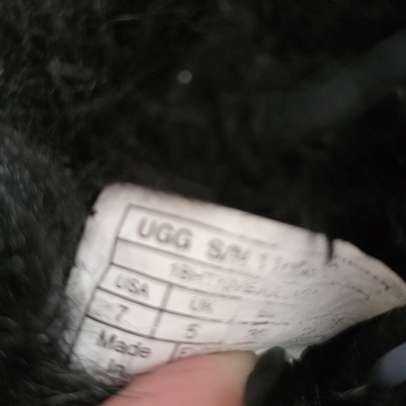 UGG Black Faux Fur Boots - Picture 5 of 6